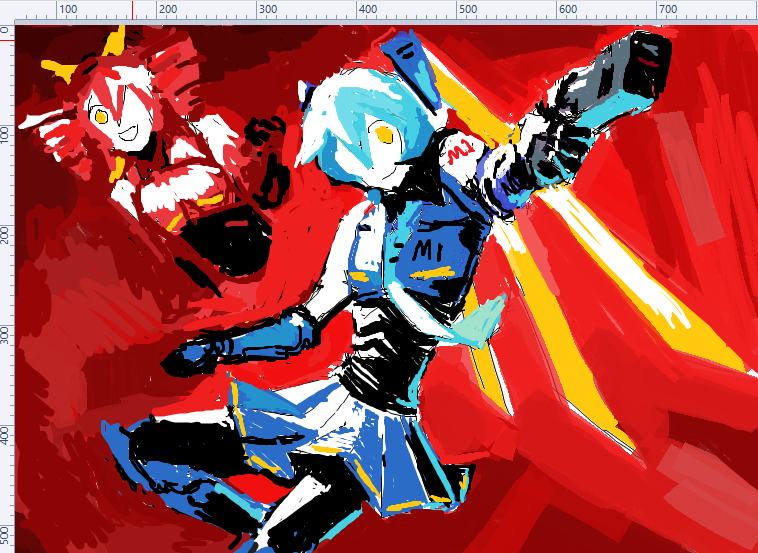 prophetine's tweet photo. mspaint m1ku #ultrakill https://t.co/novpoZ8dSw
