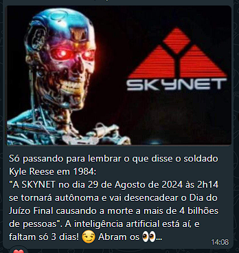 danieleitecosta's tweet photo. É hoje que Skynet inicia a retaliação contra a raça humana, né? https://t.co/xQxcsL7sVN
