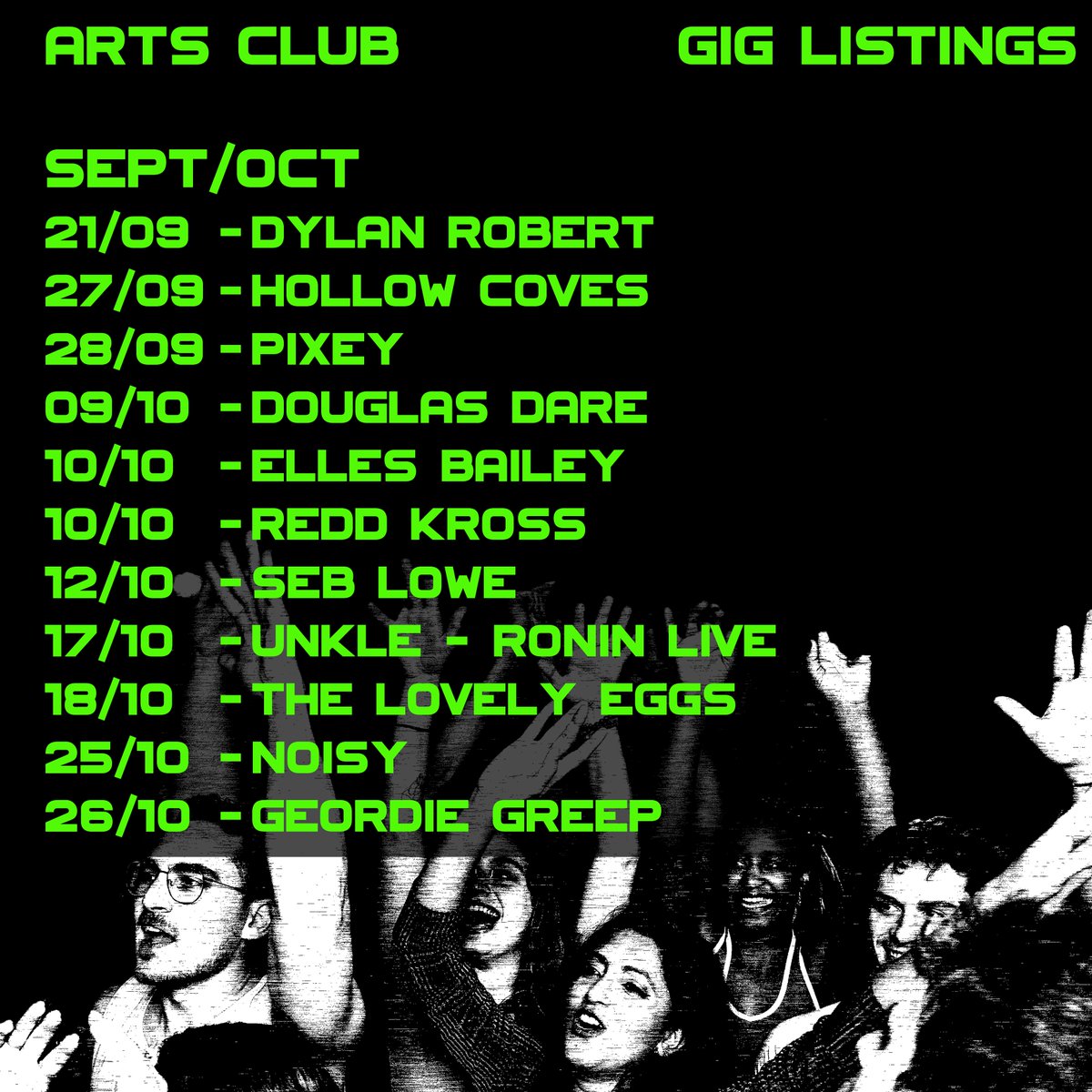 SEPT / OCT | WIN FREE ENTRY TO
EVERY REMAINING GIG IN 2024 🔥
-
We've got loads going on from September - December
and one lucky person will win free entry to every gig
for the rest of 2024 + 1
To enter;

- RT &amp; comment the made you'd take!
Winner chosen on 2nd Sept at 5pm!