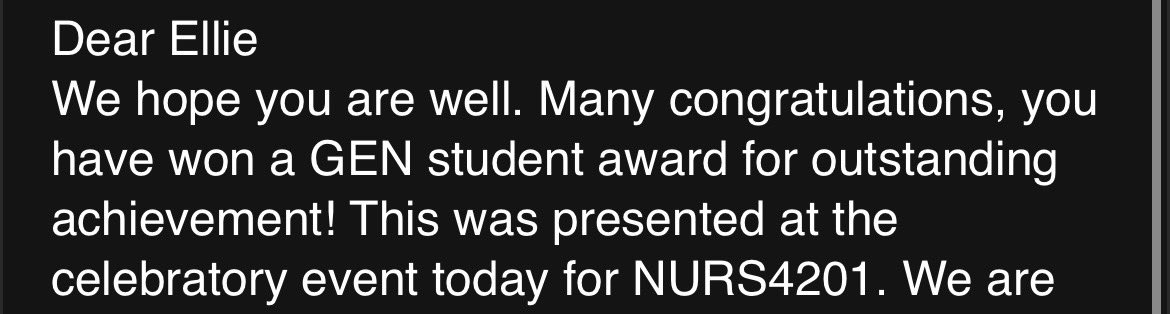 Ellie Sims (@elliejsims) on Twitter photo It’s so nice ending the academic year hearing that I have won an award. I couldn’t be more grateful to the <a href="/UoN_SHS/">UoN Health Sciences</a> for their amazing support and opportunities they have presented to me whilst studying. Registered LD nurse here I come! ❤️ It’s so nice ending the academic year hearing that I have won an award. I couldn’t be more grateful to the <a href="/UoN_SHS/">UoN Health Sciences</a> for their amazing support and opportunities they have presented to me whilst studying. Registered LD nurse here I come! ❤️