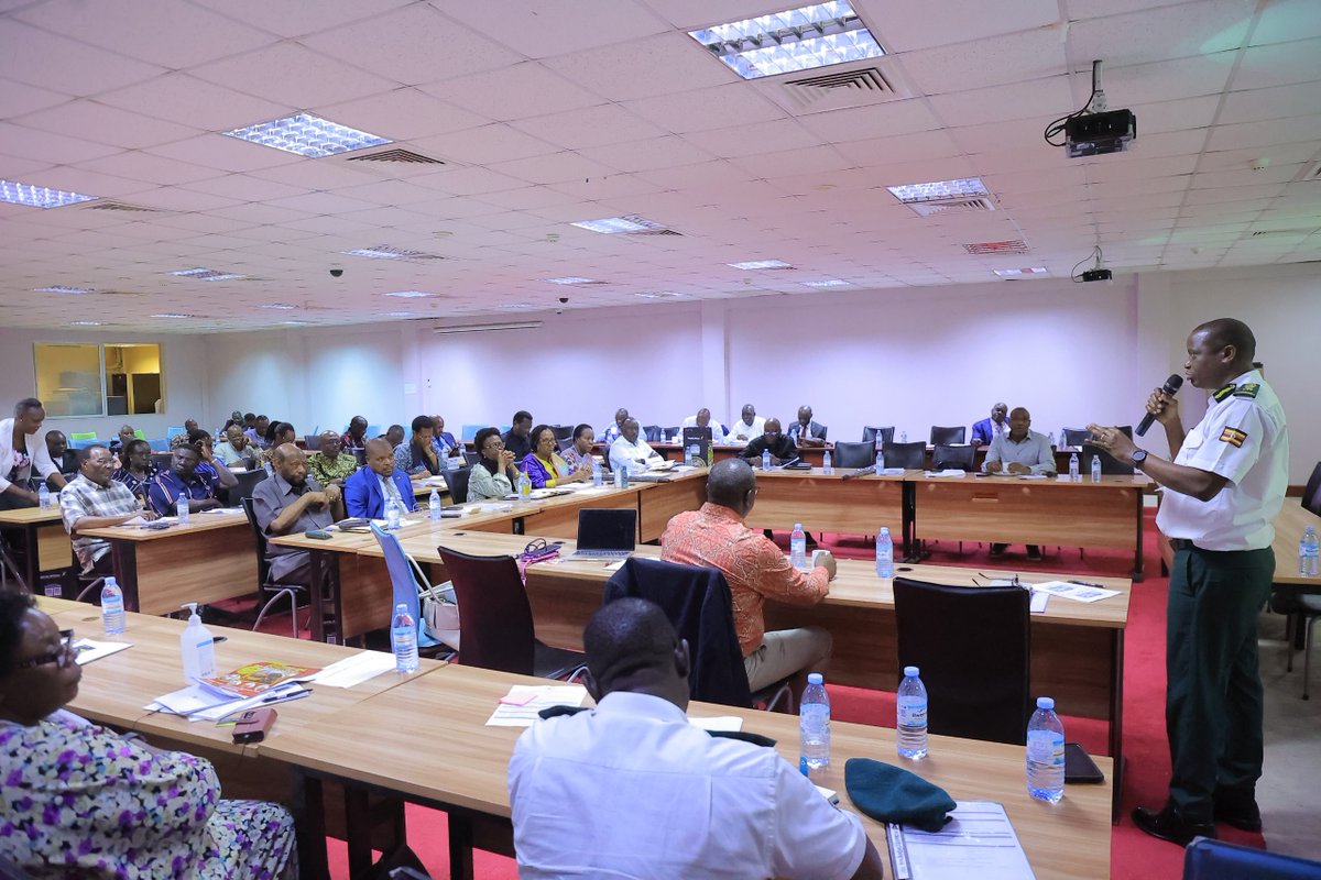 The Commissioner of Immigration Control, Col. Geoffrey Brian Kambere, addressed ambassadors during their ongoing conference organized by <a href="/UgandaMFA/">Ministry of Foreign Affairs - Uganda 🇺🇬</a> at the Civil Service College Uganda in Jinja. He spoke about the role of missions in providing immigration services.