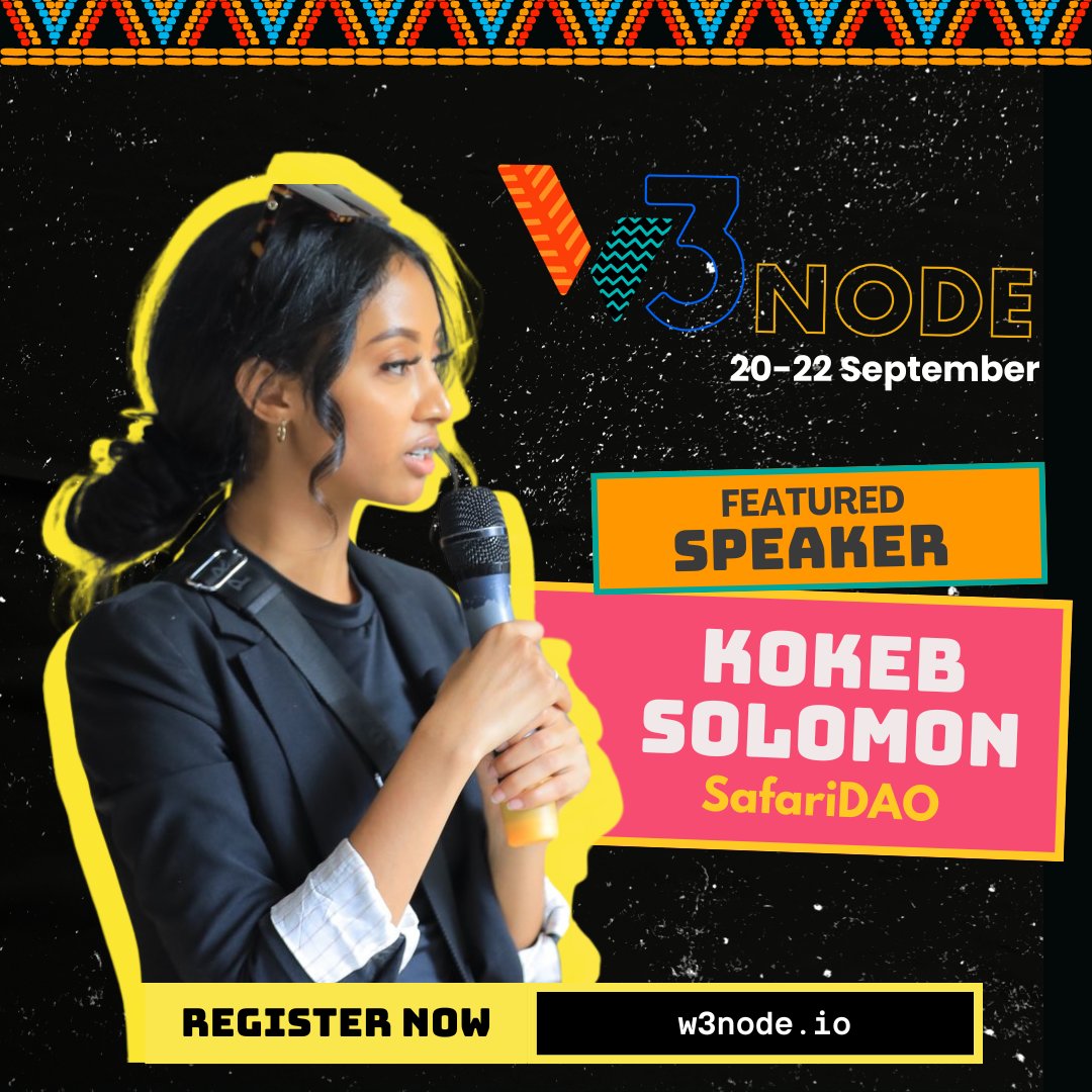 We’re excited to announce that <a href="/kokebsolomon/">Koko</a> from <a href="/TheSafariDAO/">SafariDAO</a> will be joining us as a speaker at W3Node and EthCapeTown in September! 🌍
Gain insights from Koko’s extensive experience in the web3 space! 🔗 Register now at w3node.io to secure your spot.
#W3Node2024