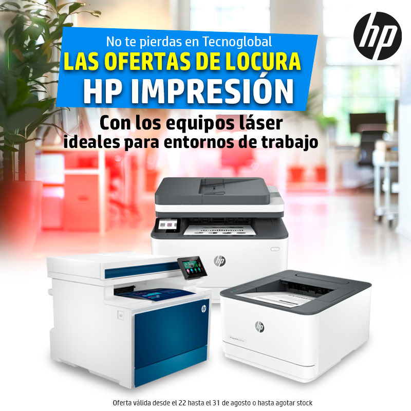 Los mejores equipos de impresión láser para entornos de trabajo están a precios especiales en Tecnoglobal. 

Se trata de nueve modelos de HP, los que se pueden revisar en detalle a través de este link 👉 bit.ly/4dxRodD

Promoción hasta el 31 de agosto o agotar stock.