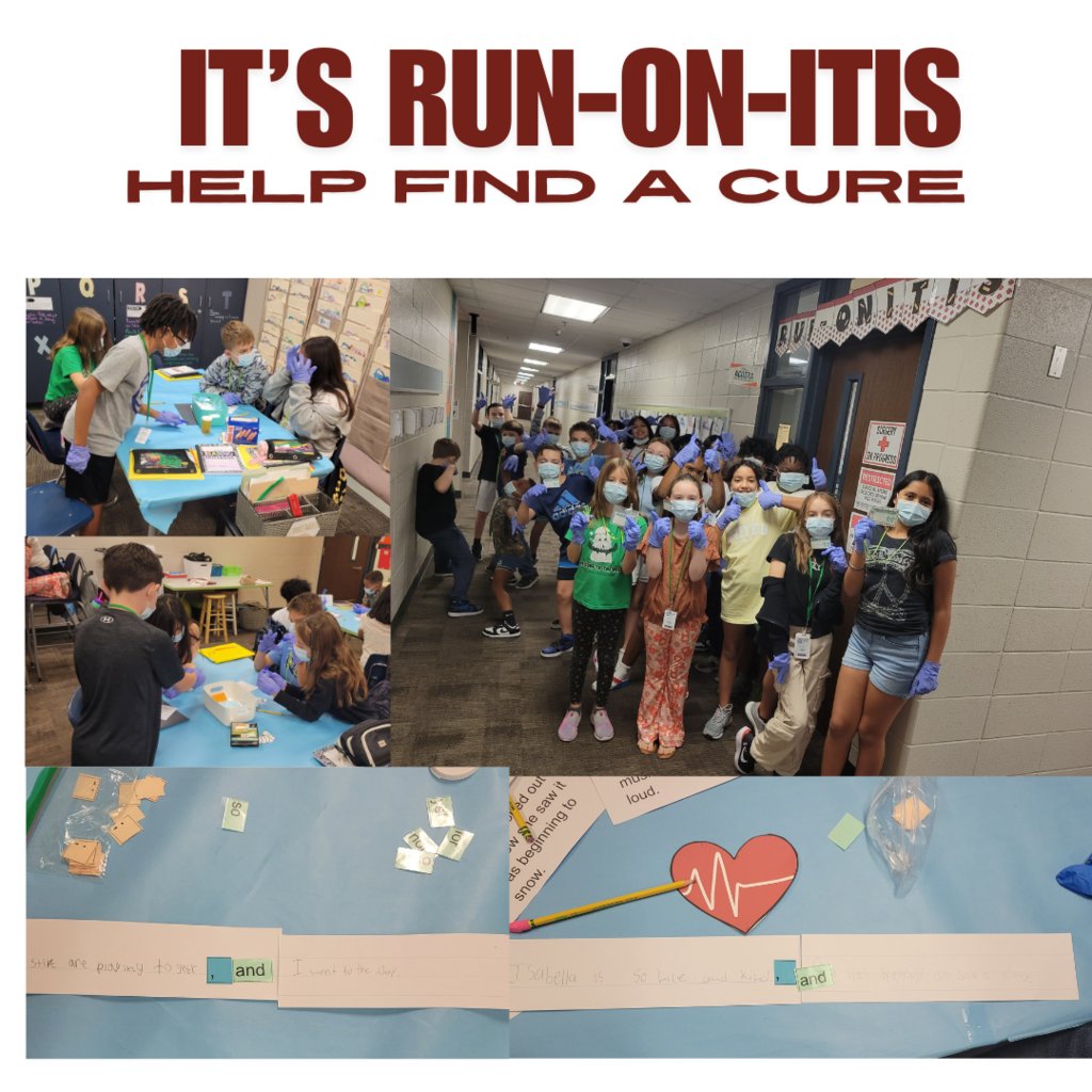 Elm Grove Elementary (@humbleisd_ege) on Twitter photo Mrs. Acosta's Class has come across a case of Run-on-itis! Surely they will find a cure! Mrs. Acosta's Class has come across a case of Run-on-itis! Surely they will find a cure!