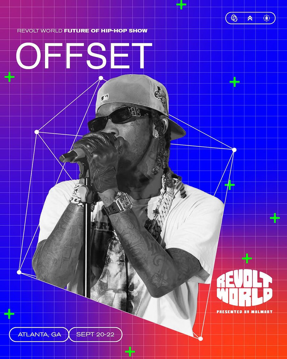 Atlanta’s own, <a href="/OffsetYRN/">OFFSET</a> is hitting the stage at @REVOLTWORLD 🚀🏆

Offset is bringing the ENERGY to the biggest cultural event of the year with a full-circle moment &amp; performance that y’all won’t want to miss! 

📲 Lock in with us and get your tickets at REVOLTWORLD.COM