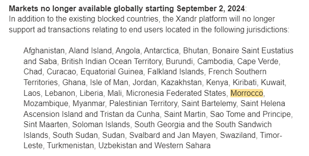 In the meanwhile, <a href="/Microsoft/">Microsoft</a> removes its service <a href="/xandr/">Xandr</a> from 41 countries on Sept. 2. , including countries like Morocco or Ghana... Why? I wonder what a #programmatic #adtech platform owned and operated by <a href="/elonmusk/">Elon Musk</a> would look like...🙄