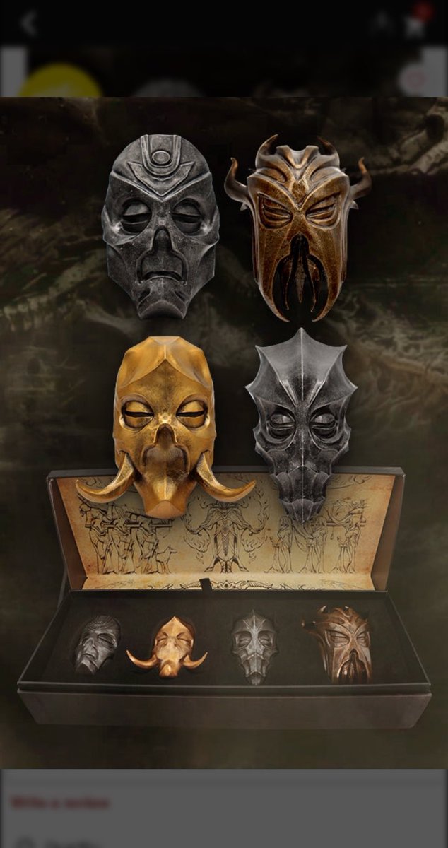 This GORGEOUS Skyrim priest mask set is now available for pre-order on the Bethesda Gear Store! You can use my code: BTCAPPY20 for 20% off at checkout on any product ❤️ <a href="/BethesdaGear/">Official Bethesda Gear</a> #ElderScrolls #Skyrim #SkyrimSE #Bethesda #BethesdaGearStore #Gaming #Discount #Collectibles