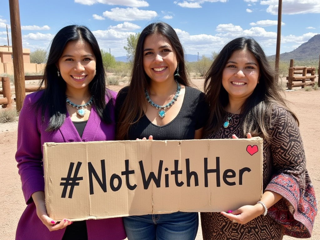 sanden's tweet photo. More Diné sisters who are voting Trump!

#NavajoForTrump
#DineForTrump
#WomenOnTheRight
#Trump2024 
#TrumpVance2024 
#ReservationDogs
#ArizonaIsTrumpCountry
#NewMexicoIsTrumpCountry
#NativeAmericansForTrump https://t.co/UbnoPP7KdX