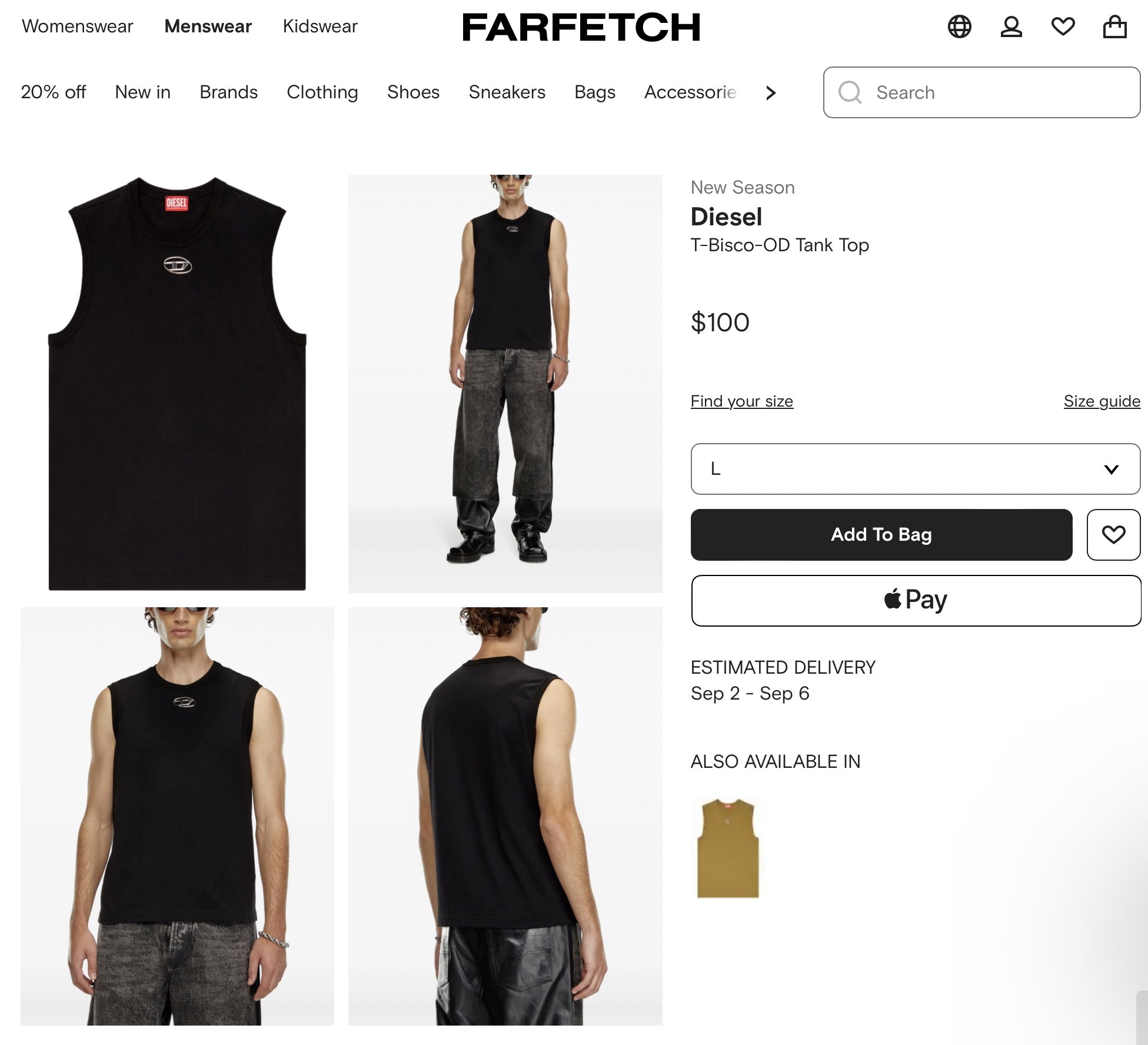 DIESEL（ディーゼル）T-Bisco-Peel タンクトップ ユニセックス Jersey Shirt Diesel Men's T Bisco Peel Tank Top - Shirts