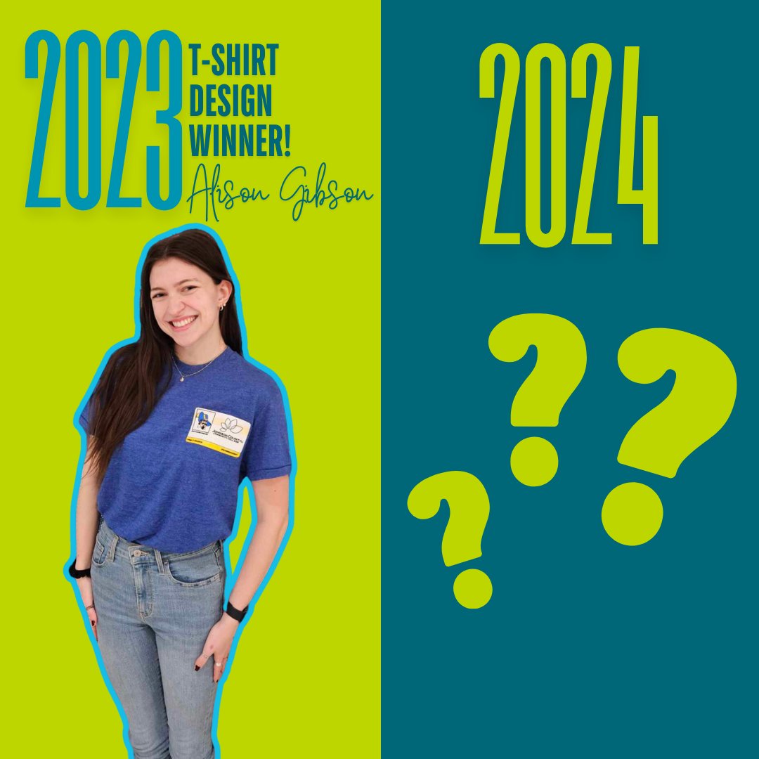Here's Alison Gibson, 2023's winner, modeling the shirt she designed! Now is you chance to create and submit your design to be 2024's winner! For contest rules, due dates, and prizes click here bookstore.jccc.edu/SiteText?id=64…