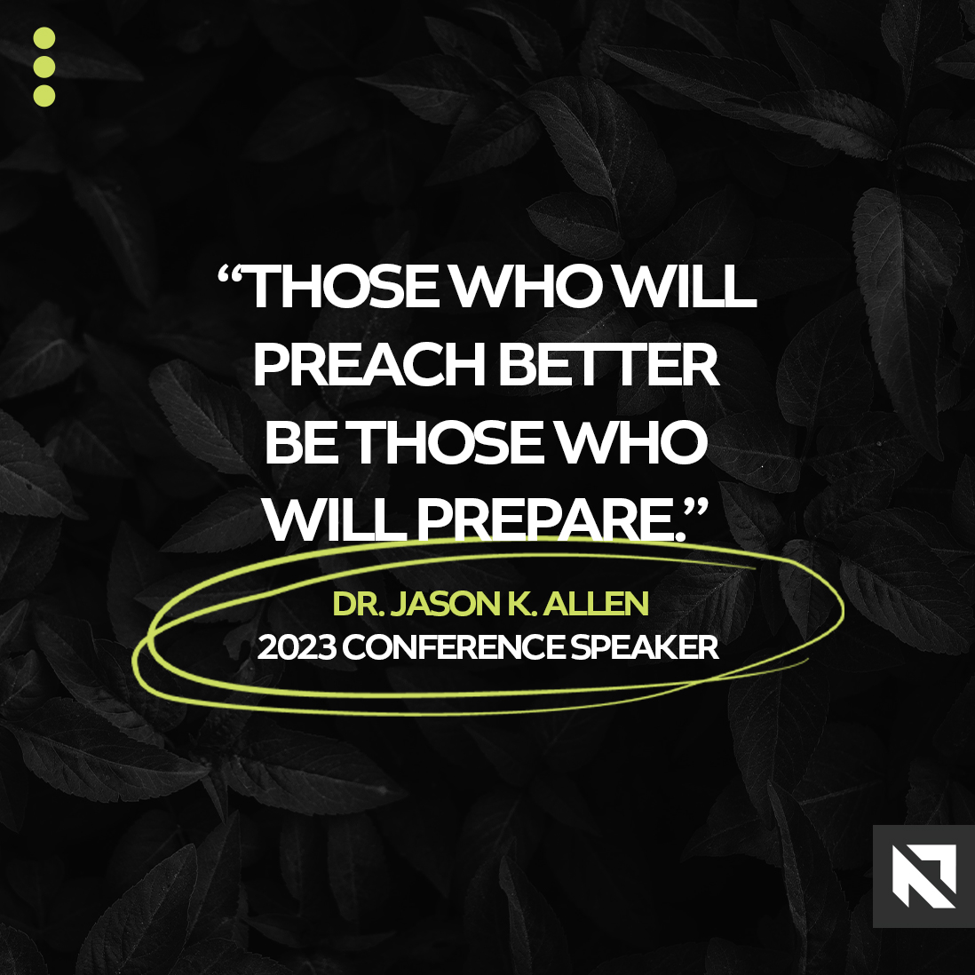 "Those who will preach better be those who will prepare." -<a href="/jasonkeithallen/">Jason Keith Allen</a>, 2023 Pastors' Conference Speaker. Which of our 2024 speakers are you looking forward to hearing from this year? See who's speaking &amp; sign up to join us!👉🏼 ncpastorsconference.org