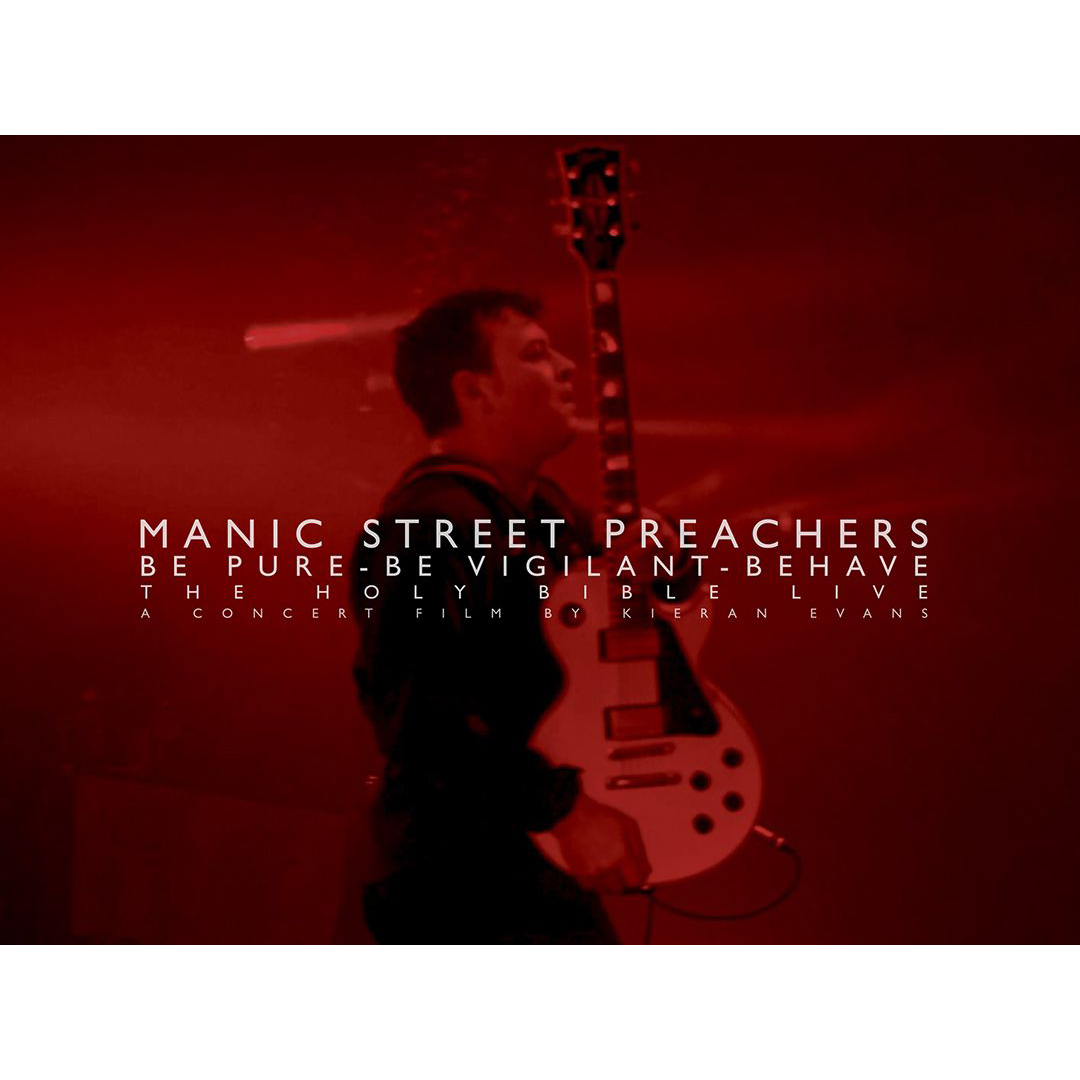 Manics's tweet photo. 30 years old, and still as vital as ever, the Manics’ seminal album ‘The Holy Bible’ was released #OnThisDay in 1994. A special sold-out screening of concert film 'Be Pure-Be Vigilant-Behave’ takes place tonight at Picturehouse Central in London. https://t.co/7rfmeFRoUf