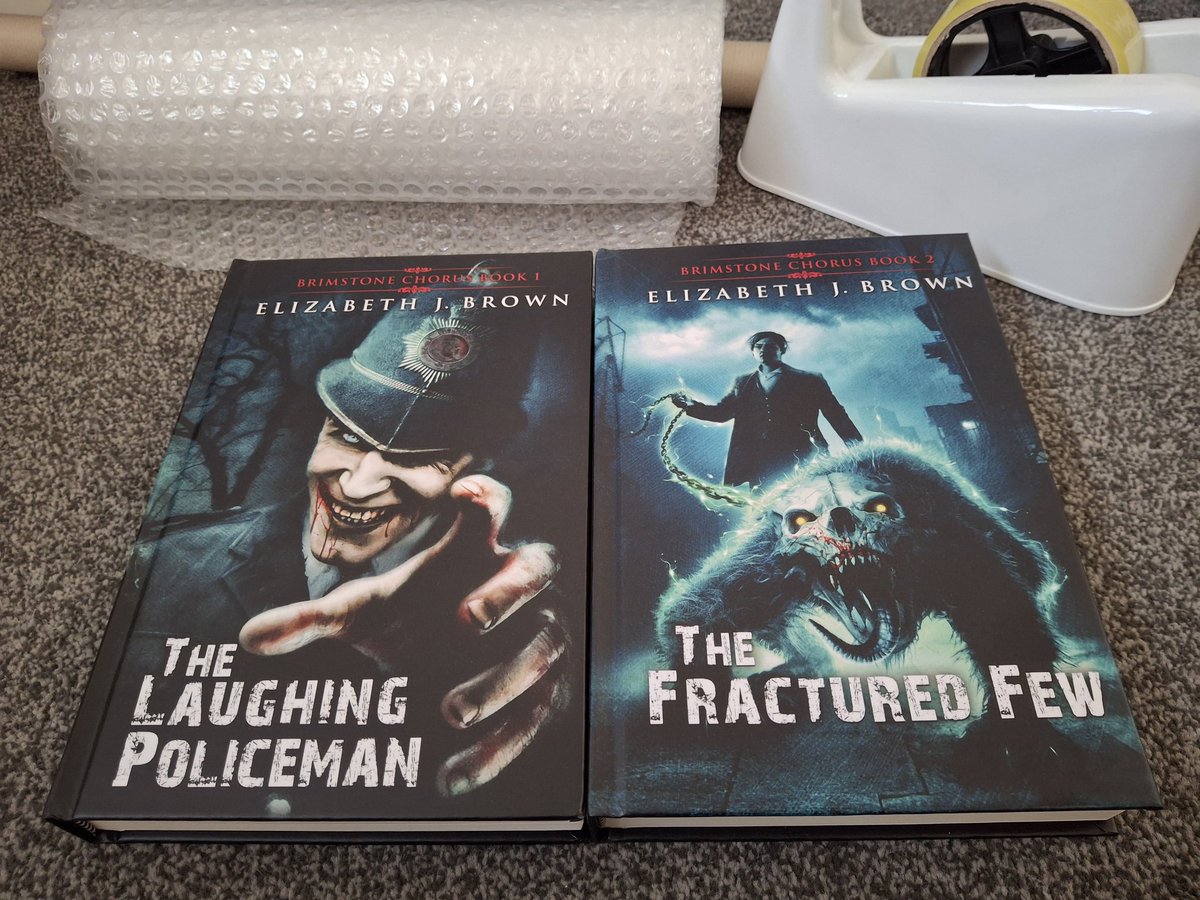 Packing up orders ready to go out tomorrow. 

The hardback version of The Fractured Few has sold out (there are still seconds available), but I'll let you know when I restock 😊

Thank you to everyone who picked up a signed book over the past few days, I really appreciate it!
