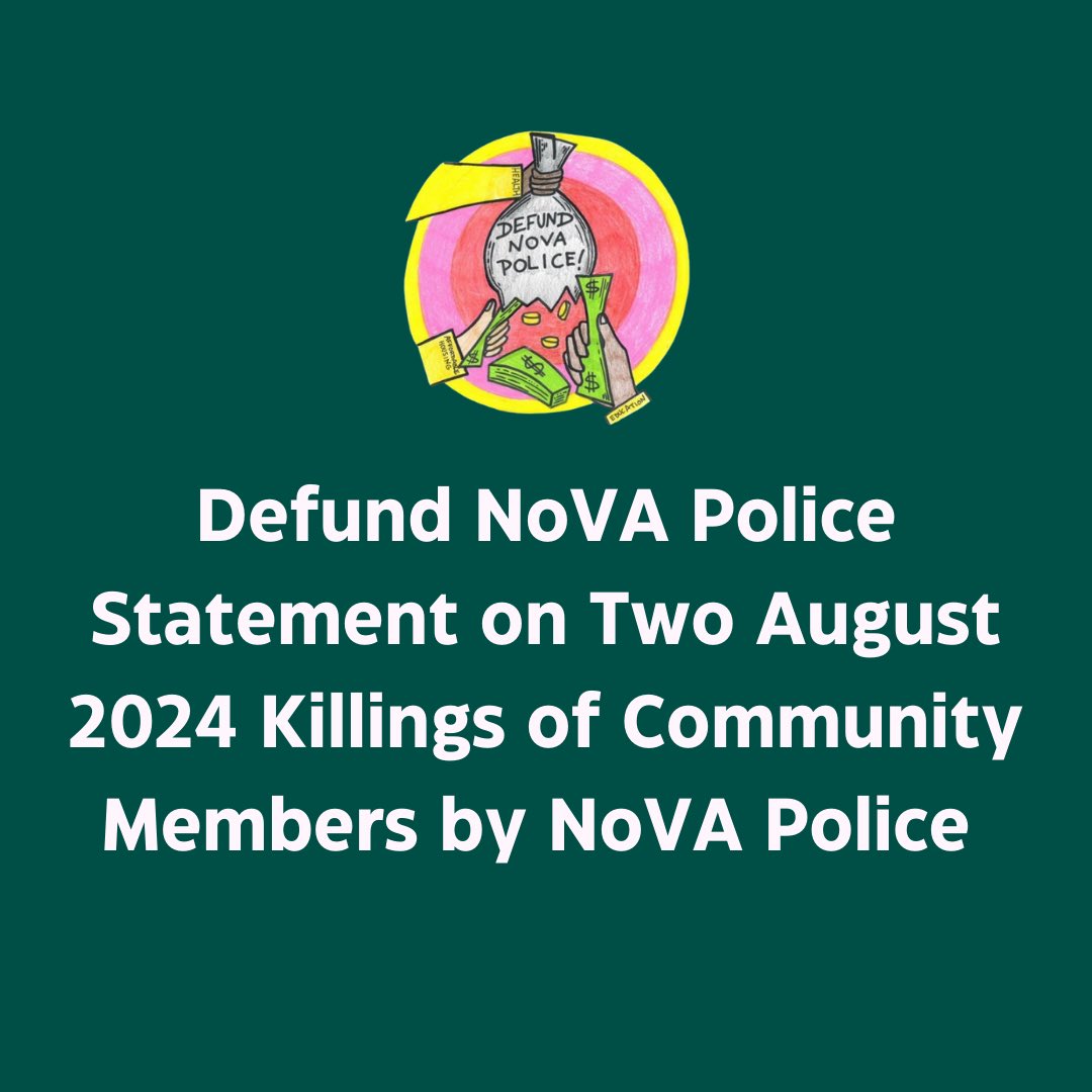 STATEMENT on August 2024 police killings in Northern Virginia

This past month, two Northern Virginia community members were killed by the police while experiencing mental health crises.