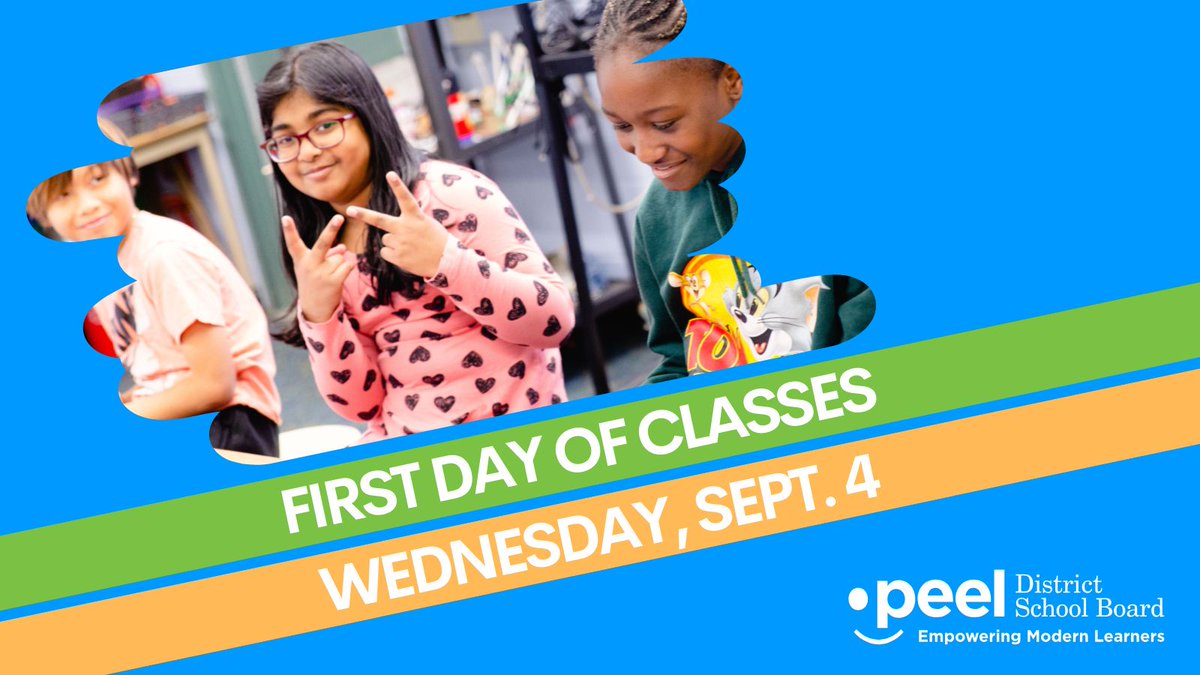 Only a few days left! The first day of classes is Wednesday, September 4. We can't wait to see you all! View the 2024-25 school year calendar for more important dates: peelschools.org/calendar