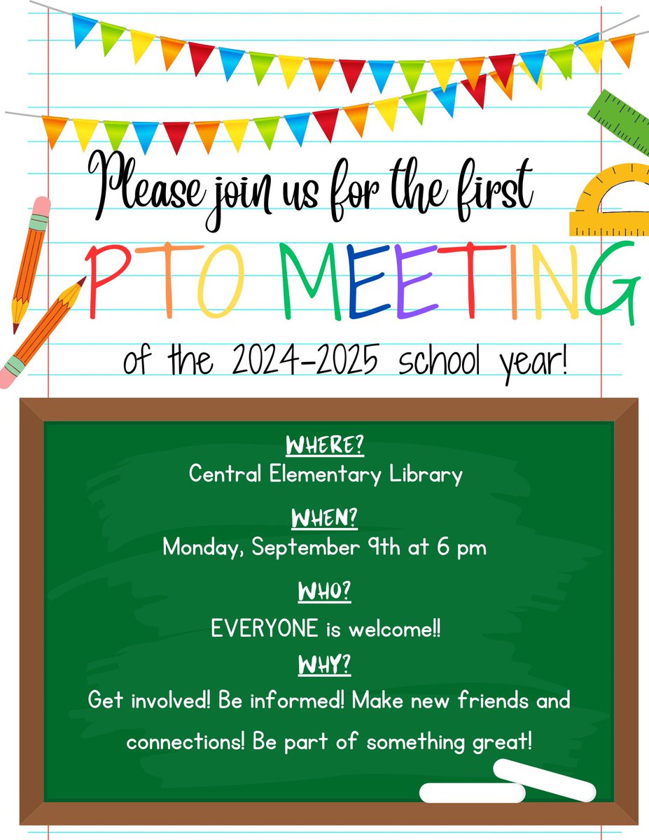 Central PTO- Elizabeth Forward (@efcentralpto) on Twitter photo Please join us at our first PTO meeting September 9th! Please join us at our first PTO meeting September 9th!