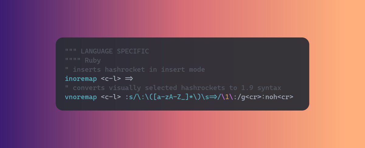 I'm these maps old in Ruby / Vim config years... https://t.co/F0xTIrvzYH