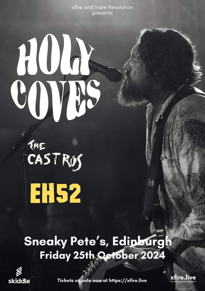 Holy Coves (@holycovesband) on Twitter photo ‼️ 🏴 EDINBURGH 🏴 ‼️
We're coming back to Scotland in 8 weeks time to play the Scottish Capital <a href="/sneakypetesclub/">Sneaky Pete's</a> Edinburgh 🏴
With support from <a href="/TheCastros_____/">The Castros</a> & <a href="/EH52_Broxburn/">EH52</a>
Grab those tickets ASAP 🎟
👇
linktr.ee/HolyCoves
<a href="/xfirepresents/">xfire.live</a> <a href="/webelievemusic/">We Believe</a> ‼️ 🏴 EDINBURGH 🏴 ‼️
We're coming back to Scotland in 8 weeks time to play the Scottish Capital <a href="/sneakypetesclub/">Sneaky Pete's</a> Edinburgh 🏴
With support from <a href="/TheCastros_____/">The Castros</a> & <a href="/EH52_Broxburn/">EH52</a>
Grab those tickets ASAP 🎟
👇
linktr.ee/HolyCoves
<a href="/xfirepresents/">xfire.live</a> <a href="/webelievemusic/">We Believe</a>