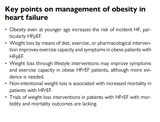 #ESCCongress #Obesity #ESCGuidelines #CVPrev #heartfailure
❤️‍🩹Obesity is a risk factors of HF, especial #HFpEF
❤️‍🩹 Weight loss by any means ⤵️ symptoms of HFpEF+Obesity
❤️‍🩹 non-intentional weight loss: ⤴️☠️
#CVPrev &amp; #HF need to work together
 <a href="/dranulala/">Anu Lala (Anuradha Lala-Trindade)</a> <a href="/robmentz/">Robert Mentz, MD</a> <a href="/AndrewJSauer/">Andrew J Sauer MD</a>