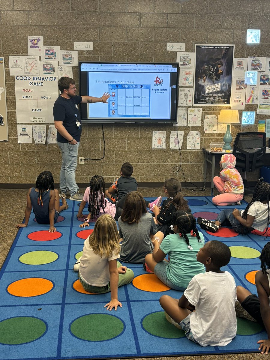 Mr. Noah laying the foundation for his media class! Media matrix being taught!