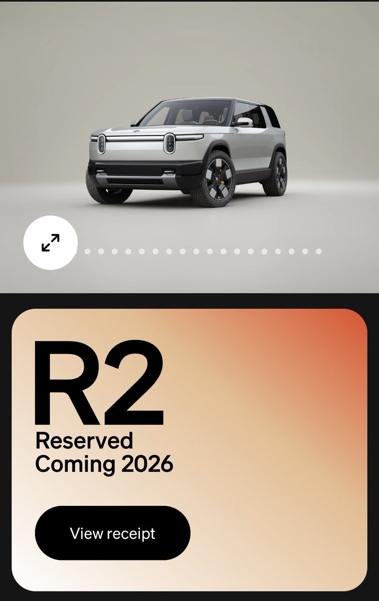 therealGmazz's tweet photo. Just a few weeks into my 2 year lease of my R1S and it’ll be perfect timing to move into the @R2. Time to get to work on the @Rivian referral program to get that beautiful machine paid for! #rivian #r1s #r1t #r2 #referalprogram https://t.co/GtewmCvezZ