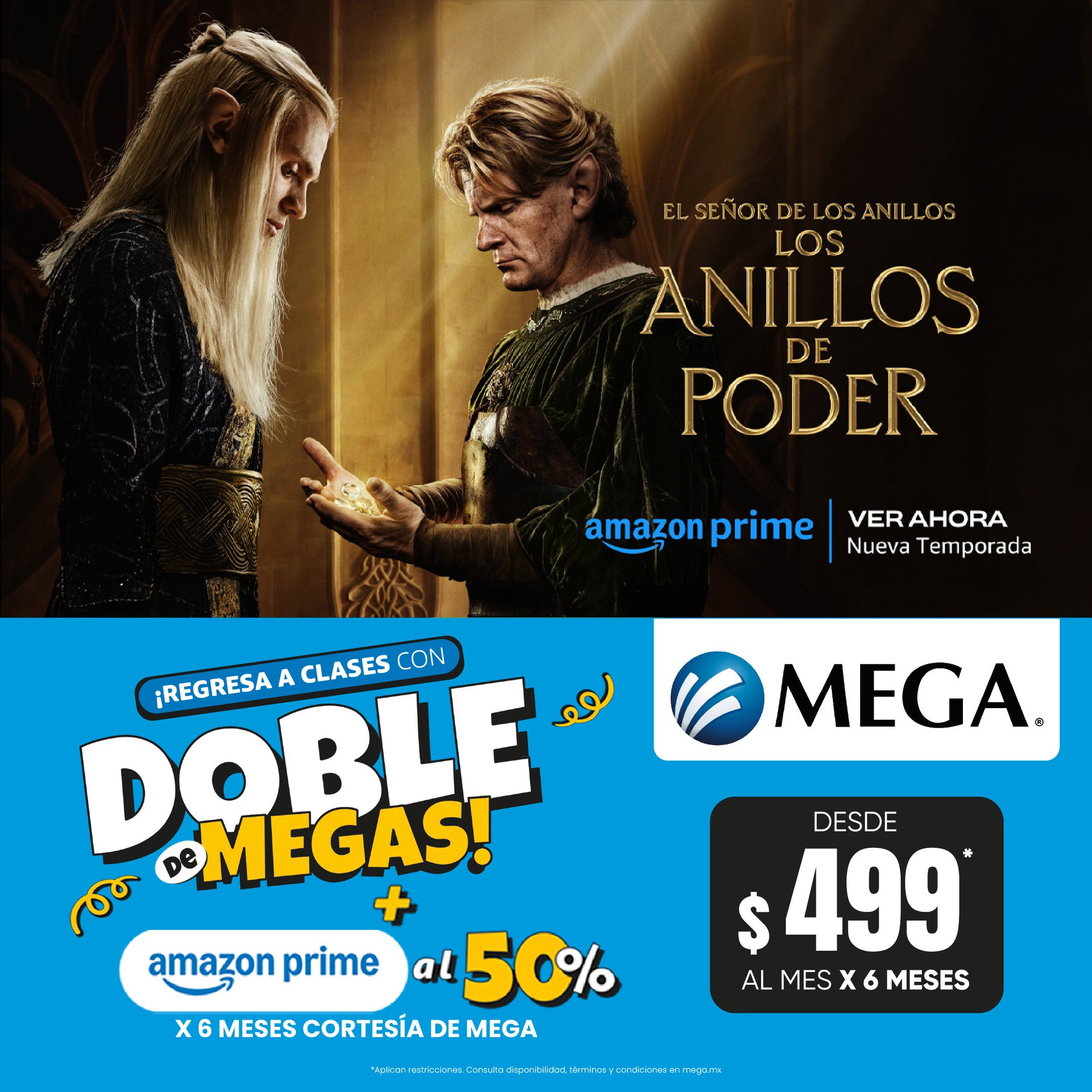 Megacable on X Sauron ha vuelto y la Tierra Media esta en peligro Disfruta la segunda temporada de El Senor de los Anillos Los Anillos de Poder ahora en PrimeVideo Contrata