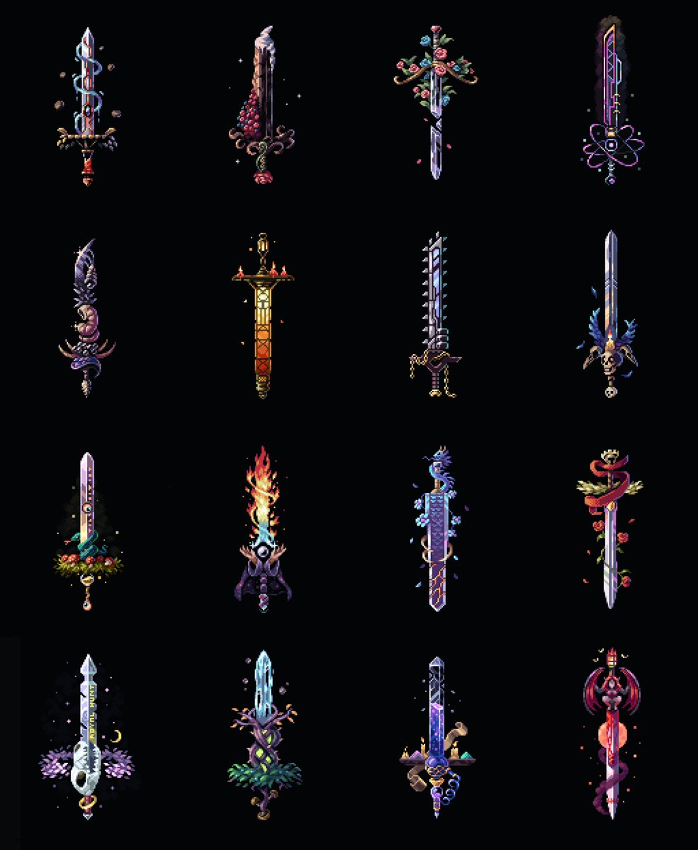 PixelArtJourney's tweet image. Swordtember from last two years! #pixelart
Swordtember 2024 is almost here. Any fellow pixel artists gonna join? I will share link to all the prompts below. ⚔️