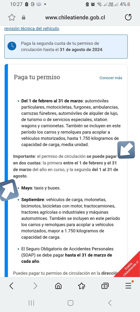 PupaBeaumont's tweet image. OJO CABROS, EL 31 DE AGOSTO VENCE EL PLAZO PARA PAGAR LA 2DA CUOTA DEL #PermisoDeCirculación 

Para que no venga a &quot;sorprenderse&quot; si pal 18 lo fiscalizan.