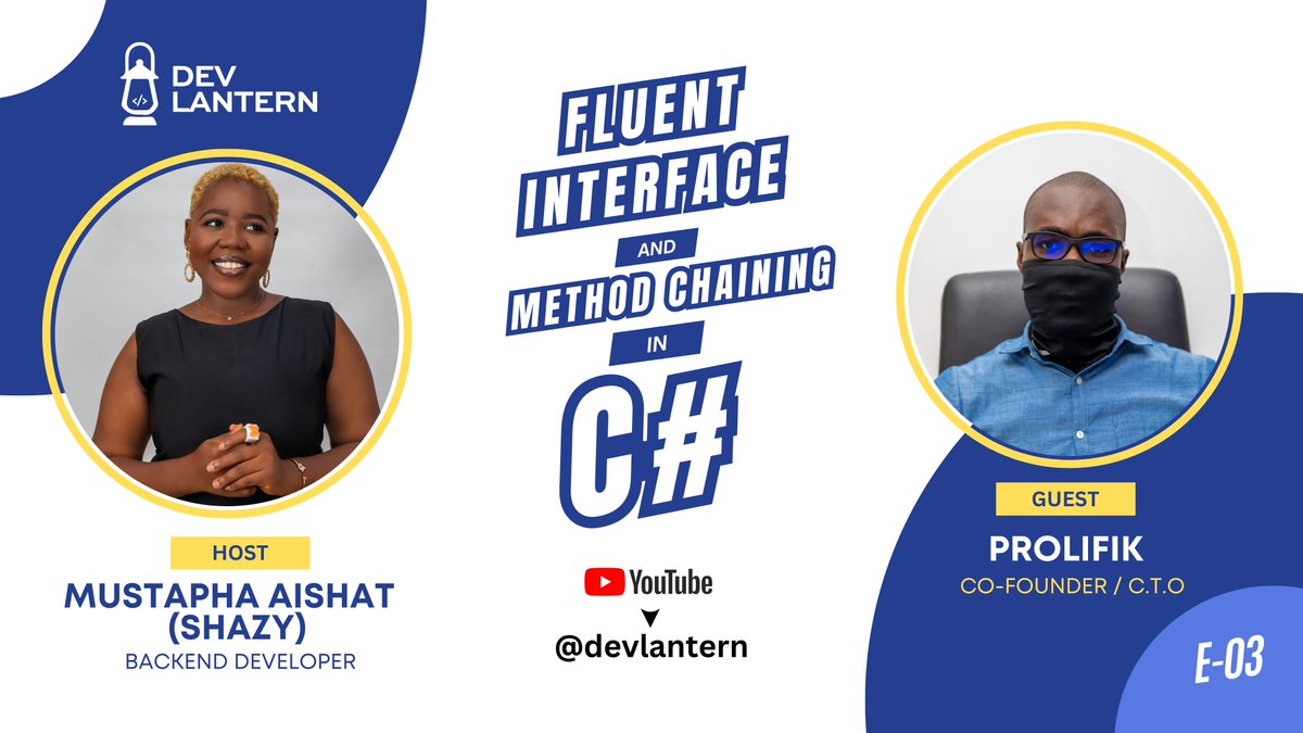 dev_lantern's tweet image. Get ready to take your coding skills to the next level! Our upcoming  YouTube video covers the power of Fluent interfaces and Method chaining.  Stay tuned for a deep dive into these powerful programming techniques!  #FluentInterface #MethodChaining #csharp #devlantern #podcast