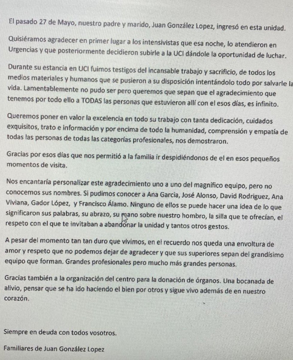 Recibir agradecimientos como este, nos llena de energía para seguir dando un servicio de calidad
#SomosPoniente 
<a href="/saludand/">Consejería de Salud y Consumo</a> <a href="/AlmeriaJunta/">AlmeríaJunta</a>