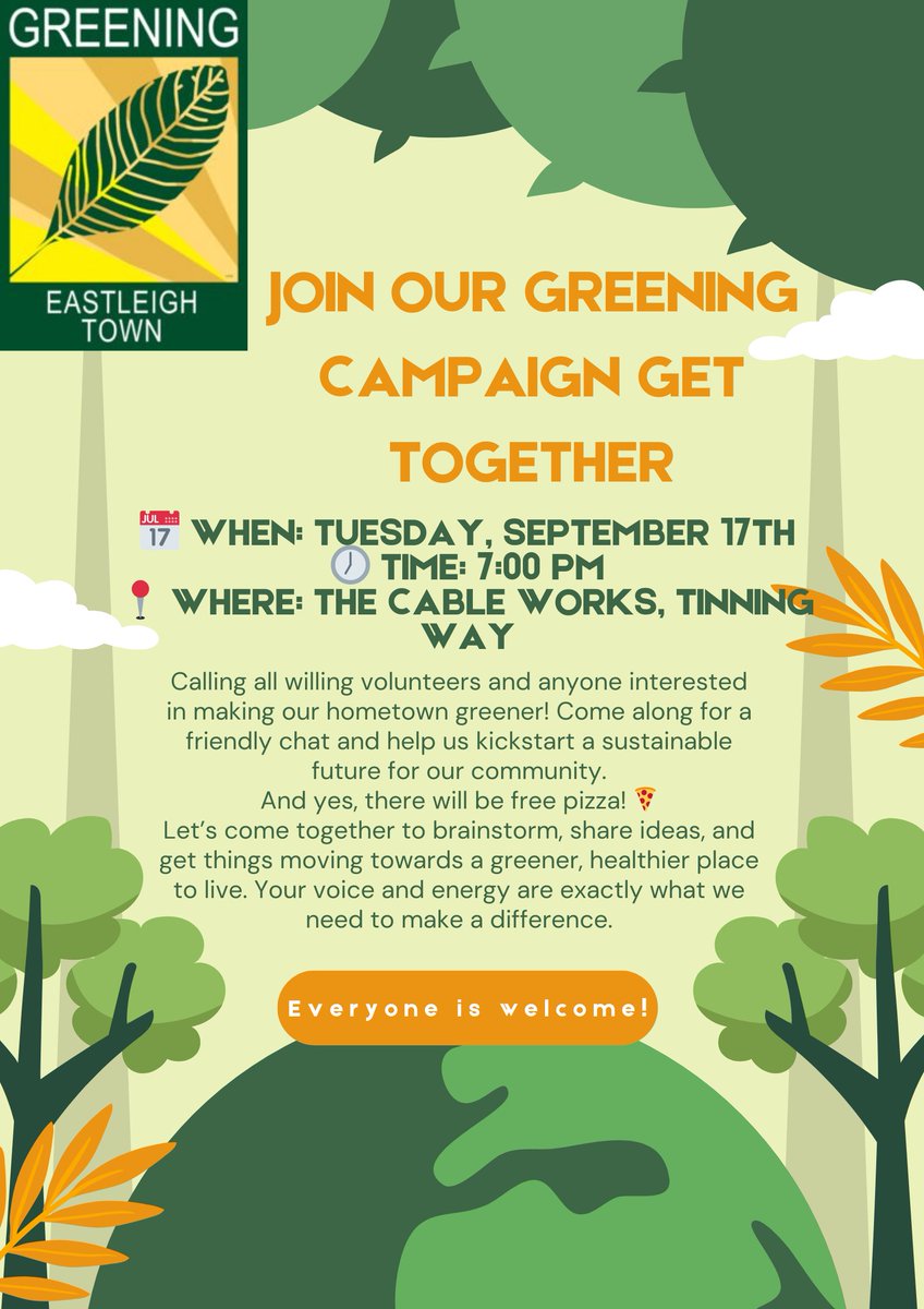 📷 Join Us! 📷
We're hosting a Greening Campaign Get-Together on Sept 17th at 7PM at The Cable Works, Tinning Way.
Whether you're a seasoned volunteer or just curious about getting involved, we’d love to see you there. Let’s come together &amp; start making a difference!
#Greening