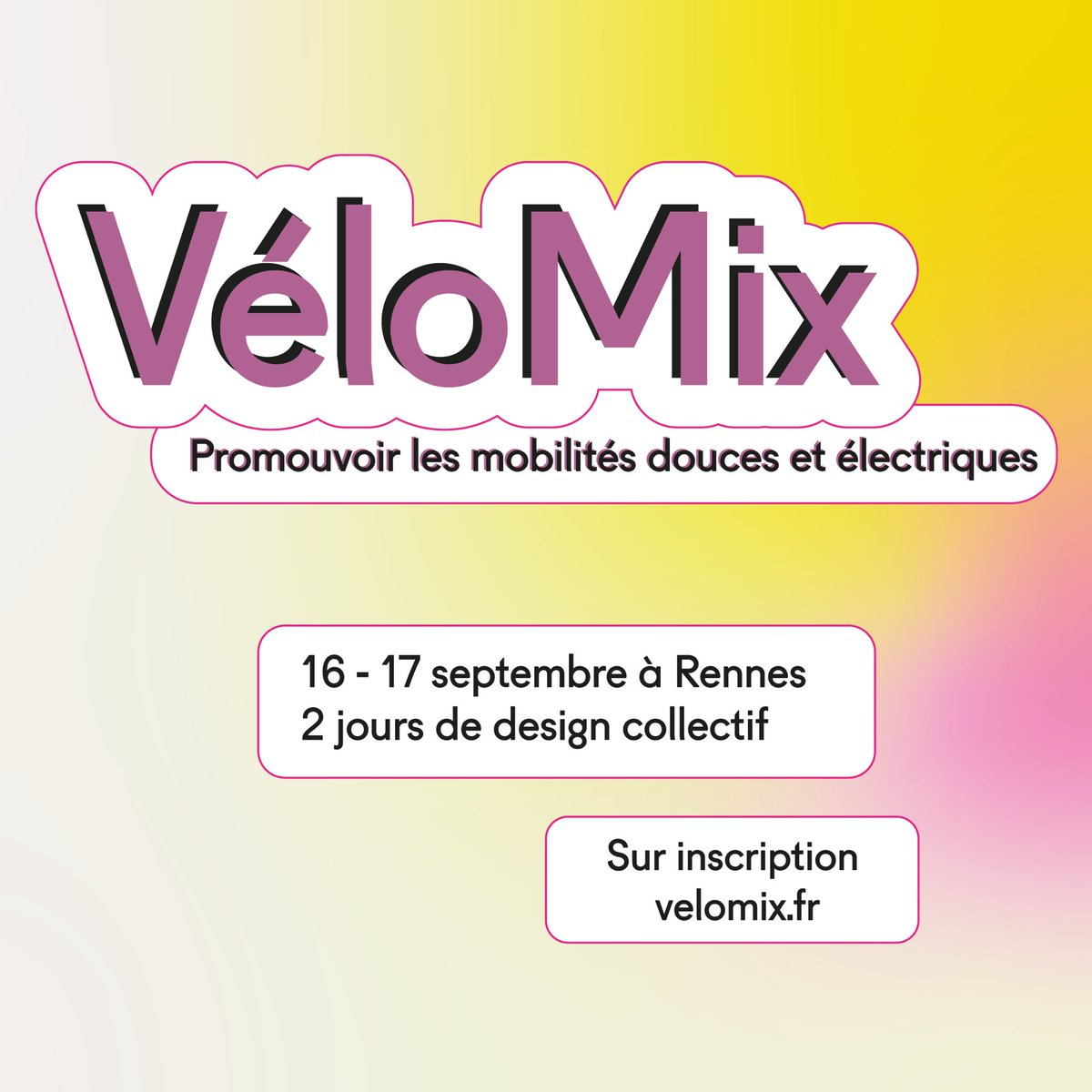 VéloMix : quand l’open source rencontre le vélo ✨
📅 16 et 17 septembre 
2 jours pour imaginer ensemble un chargeur universel, des accessoires upcyclés ou encore une batterie recyclée… 
Inscription gratuite velomix.fr 

#design #labfab #velocargo #velo