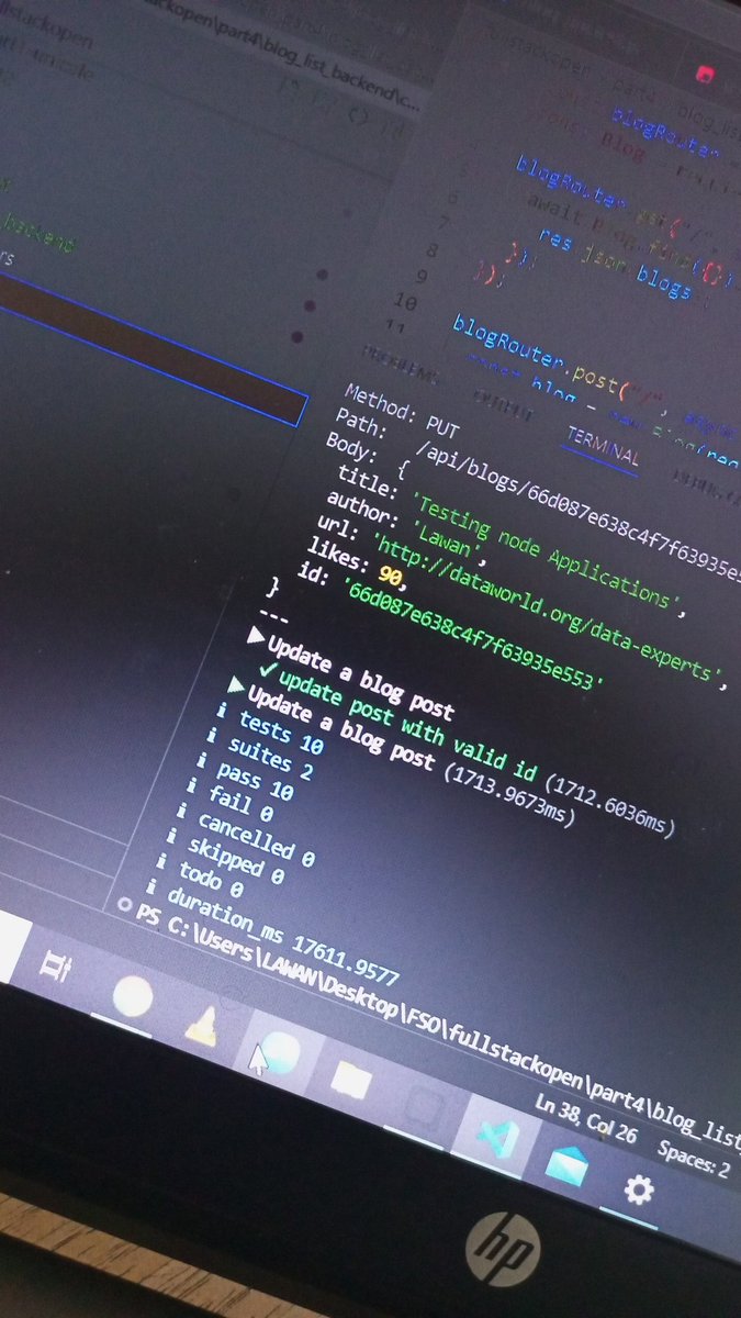 TheBigLao's tweet image. Today&apos;s been about #integration tests

Continued testing of node applications by moving from unit to integration tests.

#fullstackopen
#part4