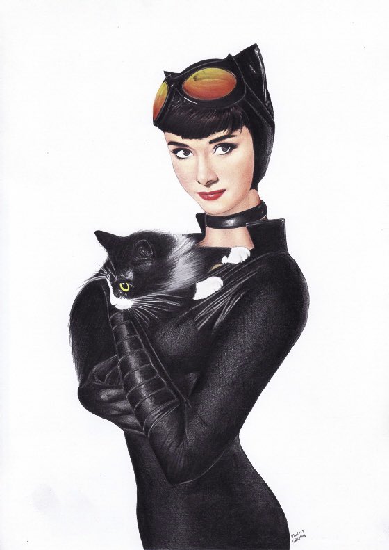 audrey hepburn as catwoman by tim grayson