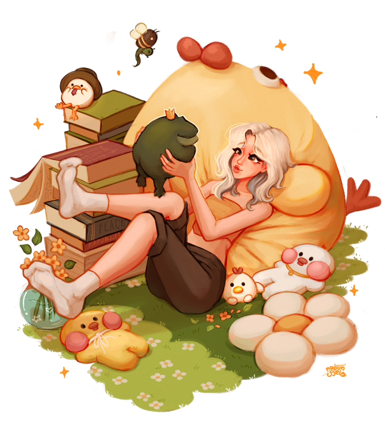 more blondie and king buff art for my little mental health 🐸✨