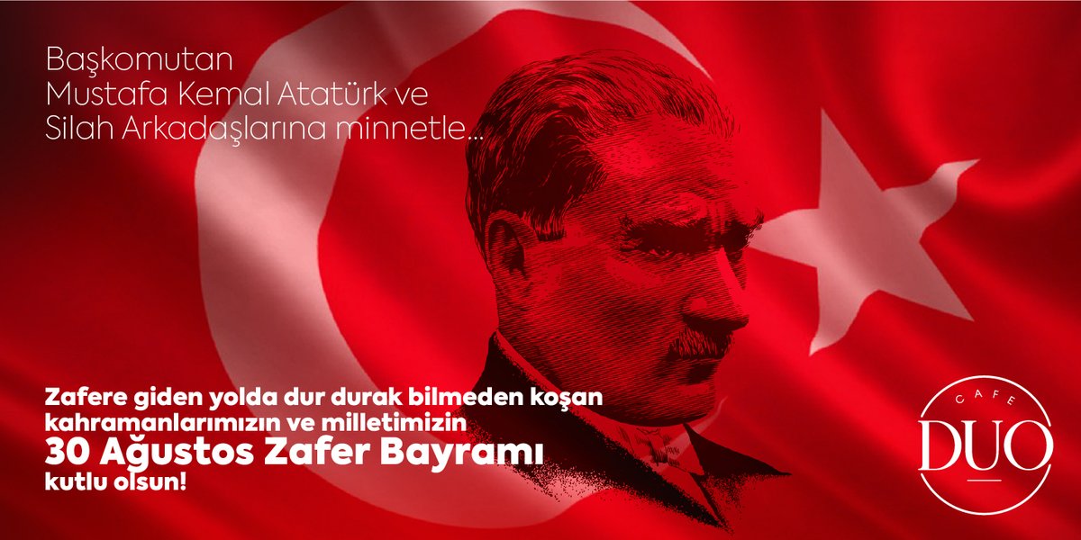 📌30 Ağustos Zafer Bayramımız Kutlu Olsun.
#Bodrum #CafeDuo #CafeDuoBodrum #30AğustosZaferBayramı #TürkiyeninZaferi