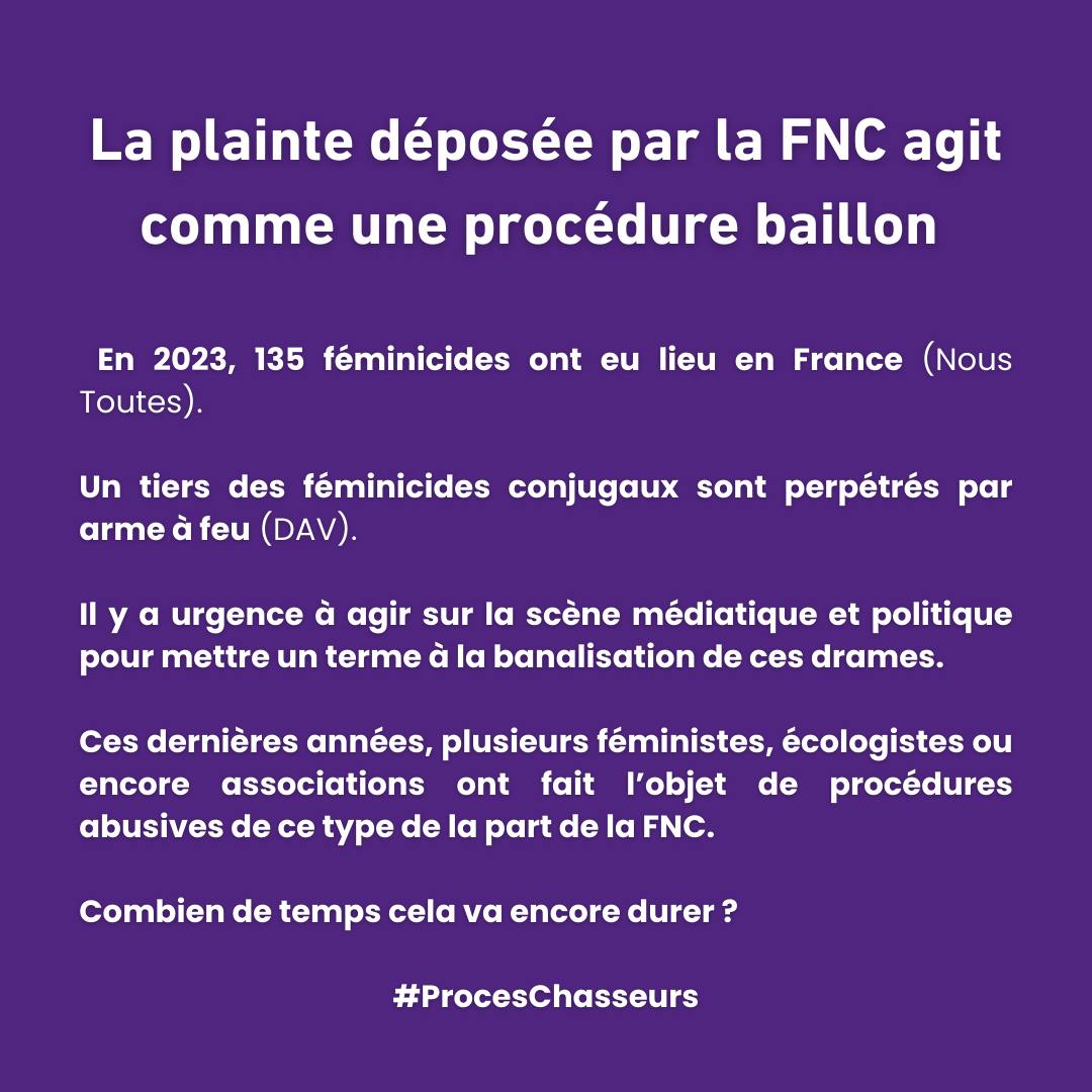 ⚖️Mercredi 4 septembre, un nouvel épisode de mon procès contre la Fédération Nationale des Chasseurs s’ouvrira. Petit récap de l’affaire 👇 
#Proceschasseurs