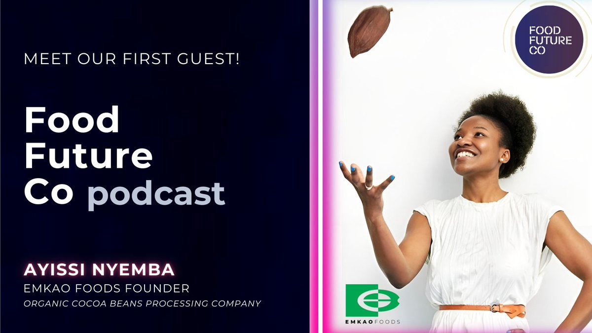 ICYMI: FoodFutureCo Podcast is here! 🌟 

In case you missed it, we launched our very first podcast episode featuring the incredible Ayissi Nyemba, founder of <a href="/emkaofoods/">EMKAO FOODS INC.</a> 🍫💚

Tune in now:
📽️Watch here:  youtube.com/watch?v=b0ZdM_…
🎙 Listen on Spotify: podcasters.spotify.com/pod/show/foodf…