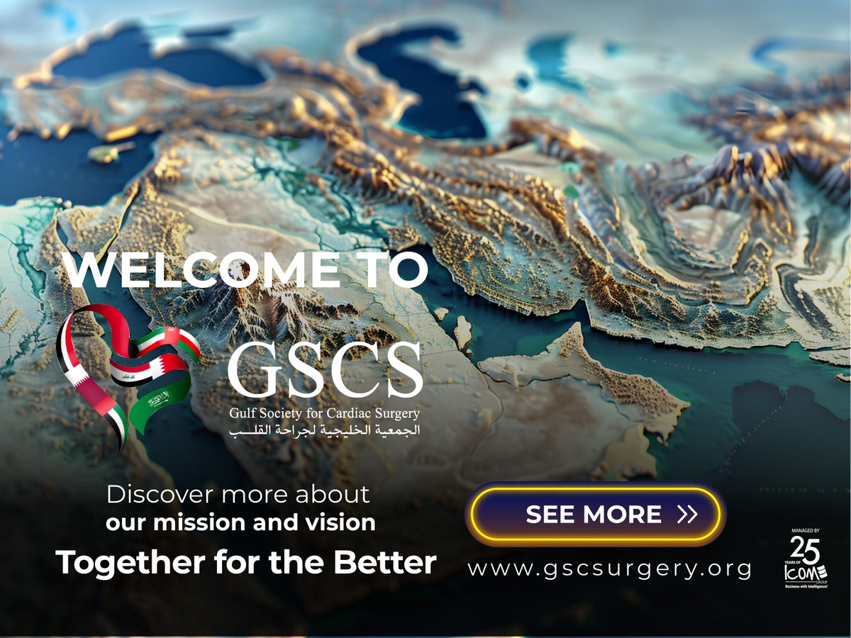 Welcome to the Gulf Society for Cardiac Surgery! 
Join us as we lead the charge in transforming cardiac care across the Gulf region
𝐓𝐨𝐠𝐞𝐭𝐡𝐞𝐫 𝐟𝐨𝐫 𝐭𝐡𝐞 𝐁𝐞𝐭𝐭𝐞𝐫!

Explore Our Mission &amp; Vision:
gscsurgery.org/about-society/

#GSCS #GulfHeartAssociation #CardiacSurgery
