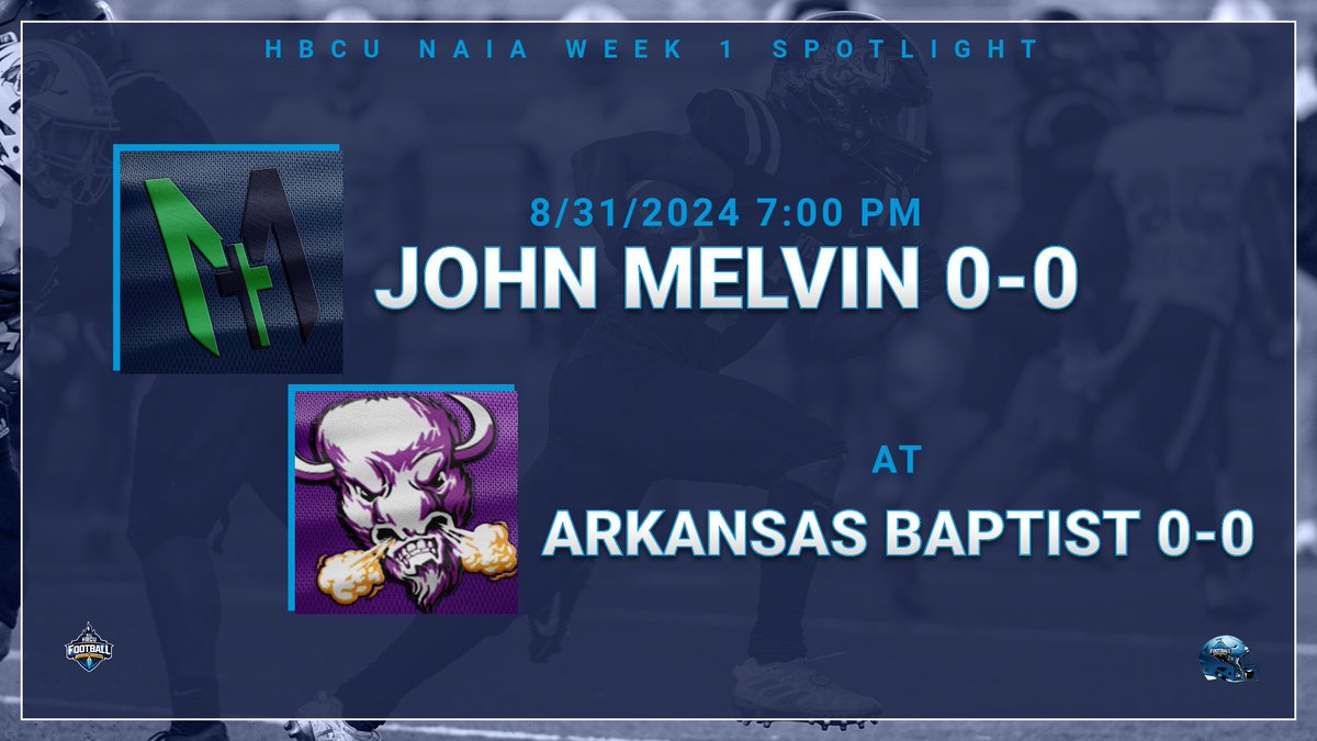 HBCU WEEK 1 <a href="/NAIA/">NAIA</a> SPOTLIGHT

@MillersFball (0-0)
at
<a href="/abc_football/">Arkansas Baptist College Football</a> (0-0)
Saturday 7:00 pm
Quigley Stadium

<a href="/ABC_Buffaloes/">Arkansas Baptist College Athletics</a> <a href="/coachbailey_abc/">Ashdone Bailey</a> <a href="/millersf/">Sara</a>
<a href="/donlee9596/">Don A. Lee</a> <a href="/_redboneHC/">richard wilson</a> <a href="/ArkansasBaptist/">ABC Recruit 1884</a> #HBCUball