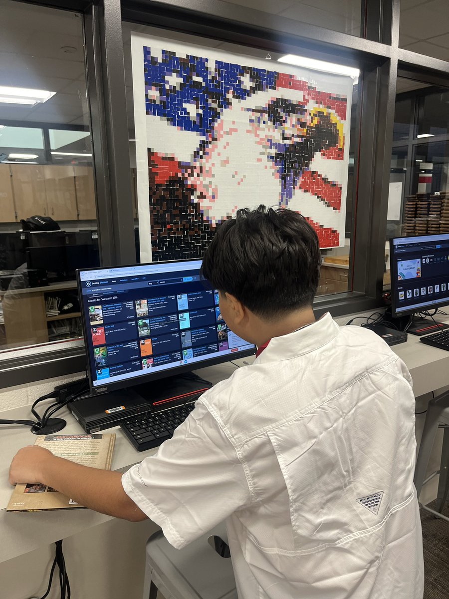 Students at <a href="/LabayMS/">Labay Middle School 🦅</a> use the kiosk stations to search for a perfect book to check out from the library. 📚 <a href="/CyFairISD/">Cypress-Fairbanks ISD</a> <a href="/follettcontent/">Follett Content</a> <a href="/CFISDnoticias/">CFISD en Español</a>