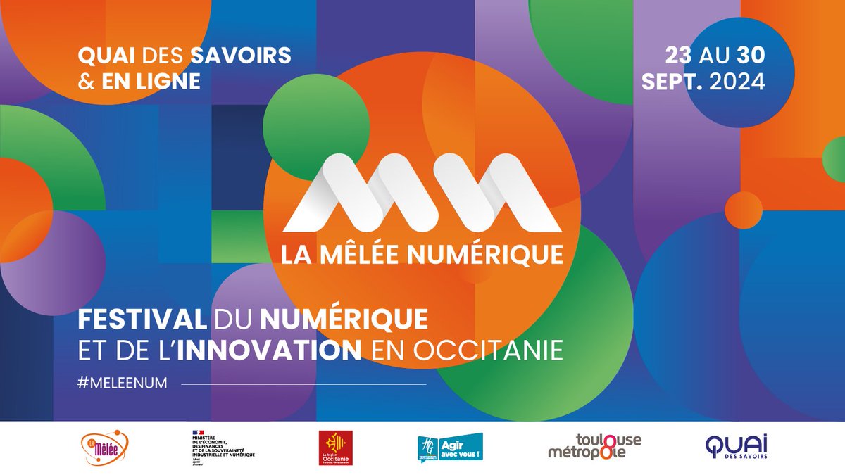 Ne manquez pas la prochaine édition de La Mêlée Numérique ! LE rendez-vous des professionnels pour développer son réseau et rencontrer des experts du numérique en Occitanie ! 
📆 Du 23 au 30 septembre, Toulouse. Inscription gratuite : swll.to/meleenum

#MeleeNum #Toulouse