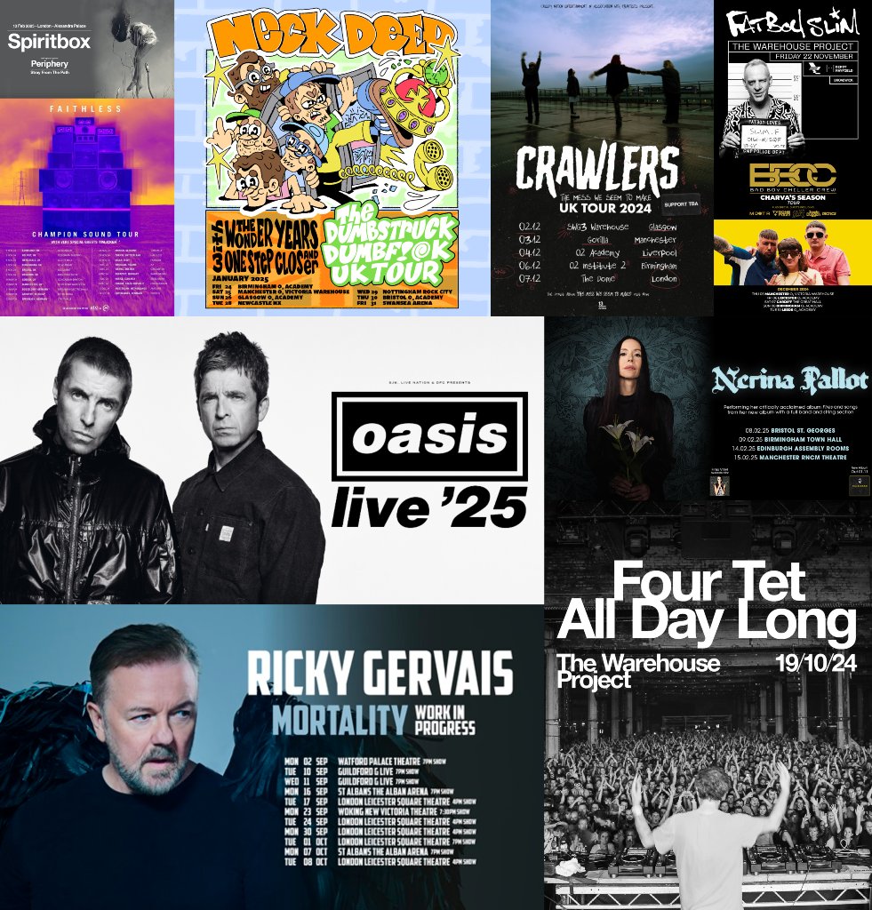 Stereoboard (@stereoboard) on Twitter photo Top Tickets This Week: <a href="/oasis/">Oasis</a>, <a href="/faithless/">Faithless</a>, <a href="/thebbccofficial/">BBCC Bad Boy Chiller Crew</a>, <a href="/NeckDeepUK/">Neck Deep</a>, <a href="/ladychatterley/">Nerina Pallot</a>, <a href="/CrawlersHQ/">CRAWLERS</a>, <a href="/FatboySlim/">Fatboy Slim</a>, <a href="/FourTet/">Four Tet</a>, <a href="/rickygervais/">Ricky Gervais</a> and more: tinyurl.com/yz7zdrtj Top Tickets This Week: <a href="/oasis/">Oasis</a>, <a href="/faithless/">Faithless</a>, <a href="/thebbccofficial/">BBCC Bad Boy Chiller Crew</a>, <a href="/NeckDeepUK/">Neck Deep</a>, <a href="/ladychatterley/">Nerina Pallot</a>, <a href="/CrawlersHQ/">CRAWLERS</a>, <a href="/FatboySlim/">Fatboy Slim</a>, <a href="/FourTet/">Four Tet</a>, <a href="/rickygervais/">Ricky Gervais</a> and more: tinyurl.com/yz7zdrtj
