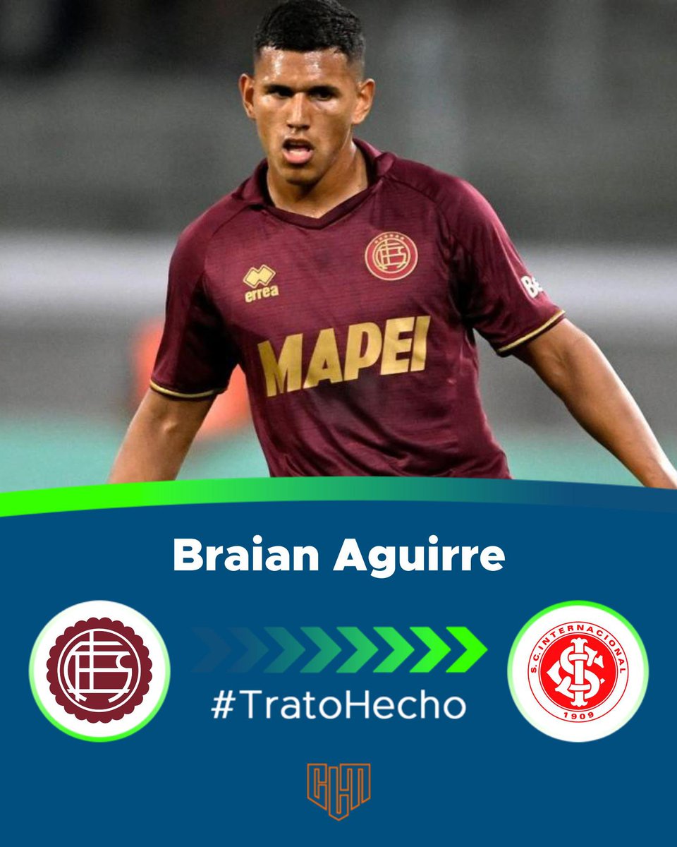 CLMerlo's tweet image. 🚨Braian Aguirre jugará en Inter 🇧🇷. Acuerdo con Lanús después de una reunión presencial en Buenos Aires.
*️⃣Compran el 50% del pase en u$s 1.4M y hay una obligación de adquirir un 25% si se cumplen objetivos. Contrato hasta diciembre de 2027. Viajará en las próxima horas para
