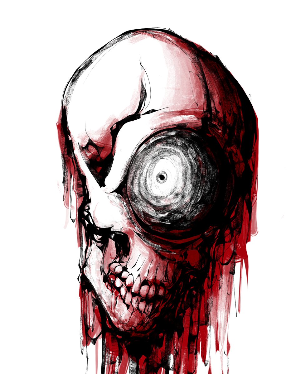 the worm in my brain is telling me to draw skulls again