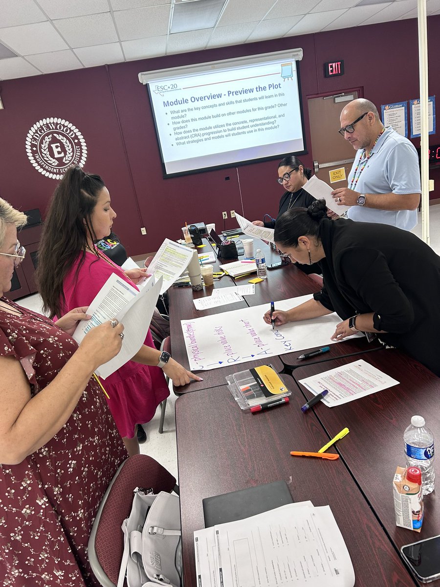 EISDMath's tweet photo. @EISDofSA teachers, ICs and administrators engaged in Texas Lesson Study in preparation for the upcoming @eureka_math module! Our math 🧠 is energized! #TXLS @ESCRegion20 https://t.co/F32hg75KMY