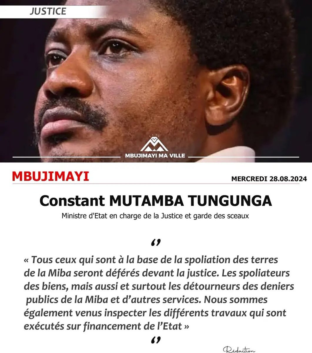 AMISIEmmanuel7's tweet image. #Rdc: MinEtat #ConstantMutamba à mbujimayi.