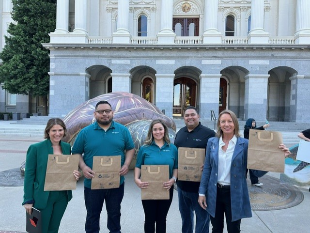 Team members from Buena Park bag plant went to Sacramento to support paper bag legislation. We are proud of our team's dedication to sustainable, recyclable products. Thank you to <a href="/SenBlakespear/">Senator Catherine Blakespear</a> and Assembly member <a href="/BauerKahan/">Assemblymember Rebecca Bauer-Kahan</a> for your leadership in sponsoring the bill for paper