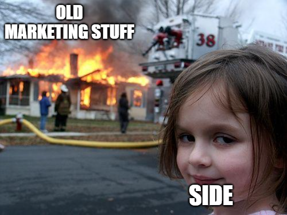It's OVER. 

Innovation drives progress.

Disrupts and destroys old systems.

<a href="/sidexyz/">Side.xyz</a> create the MarketingFi system.

J. Schumpeter will be proud.