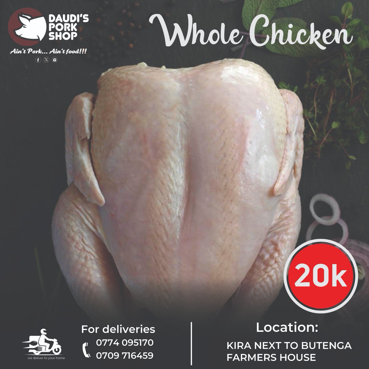 daudiporkshop's tweet photo. Whole chicken at 20k, contact us for deliveries. #MidweekMotivation https://t.co/WZQMfXhkBk